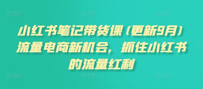 小红书笔记带货课(更新25年6月)流量电商新机会，抓住小红书的流量红利-客创社 - 专注互联网轻资产创业及网络项目资源整合与分享福鑫网创 -  免费且强大的项目分享网站