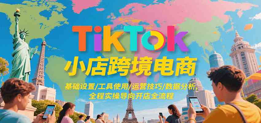 TikTok小店跨境电商，基础设置/工具使用/运营技巧/数据分析，全程实操导向开店全流程-客创社 - 专注互联网轻资产创业及网络项目资源整合与分享福鑫网创 -  免费且强大的项目分享网站